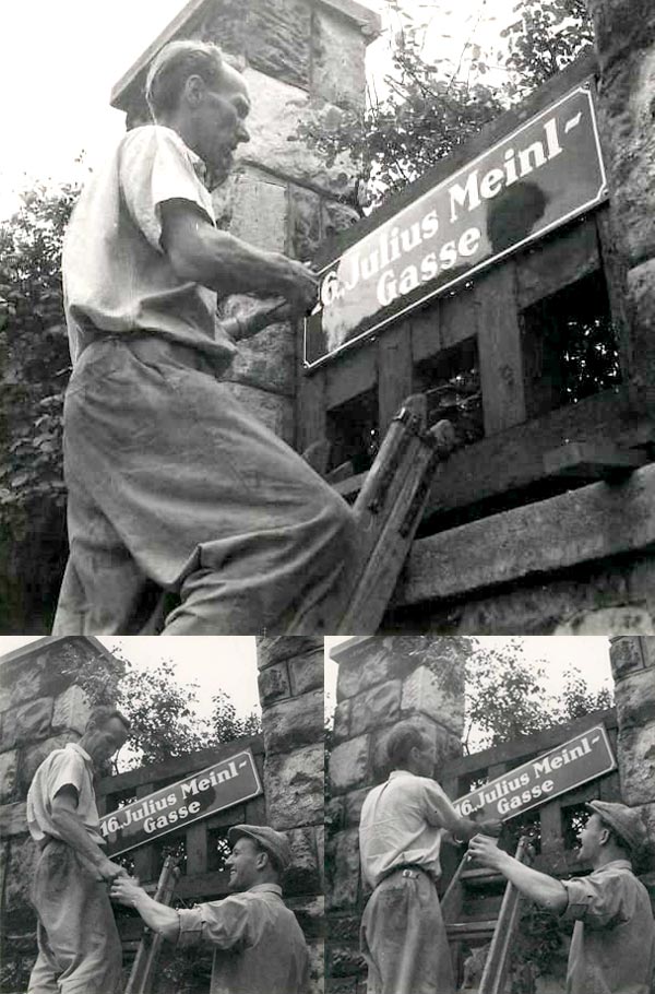 Anton Lissy bei der Montage (1960er Jahre)